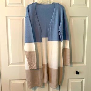 Long knit cardigan